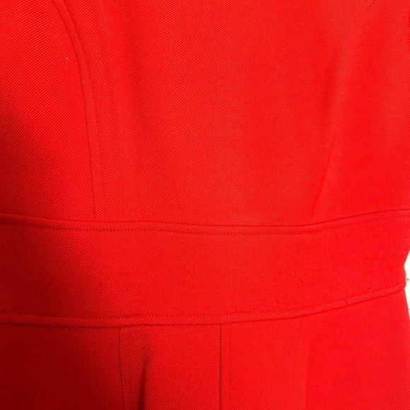 Red A-line wool blend dress - Lela Rose size 0 - Picture 3 of 6